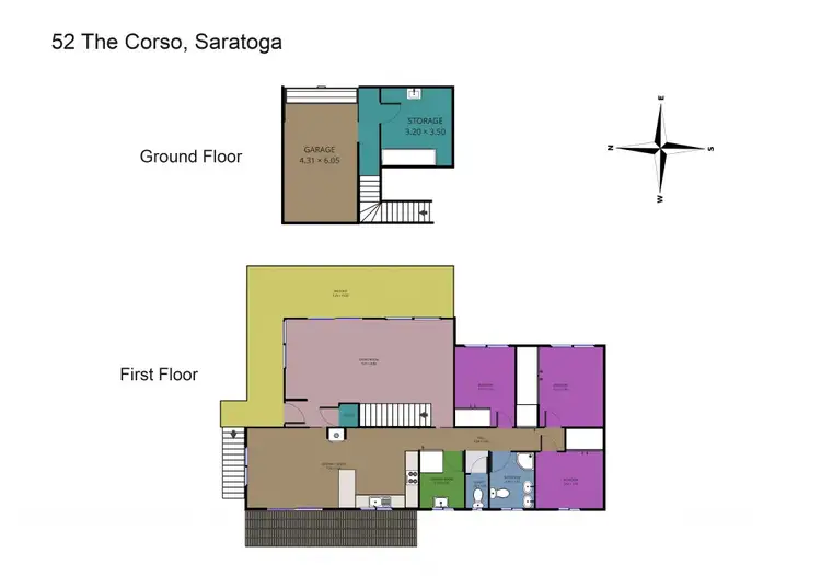 Floorplan of Homely house listing, 1/52 The Corso, Saratoga NSW 2251
