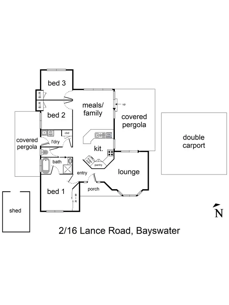 Floorplan of Homely unit listing, 2/16 Lance Road, Bayswater VIC 3153