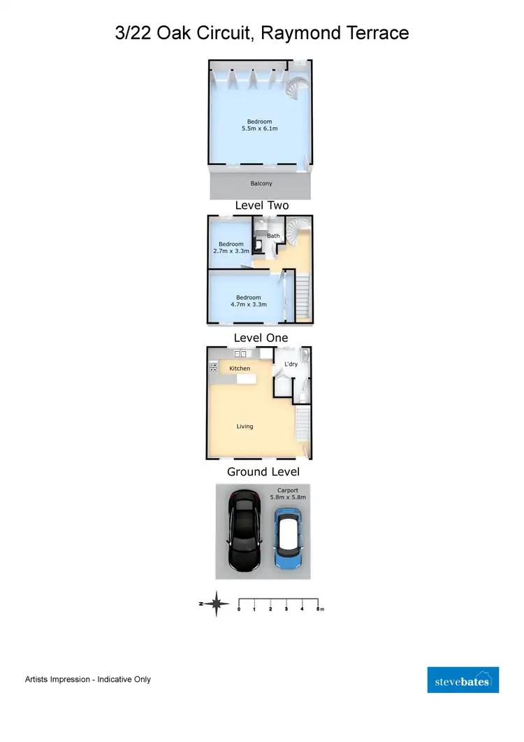 Floorplan of Homely townhouse listing, 3/22 Oak Circuit, Raymond Terrace NSW 2324