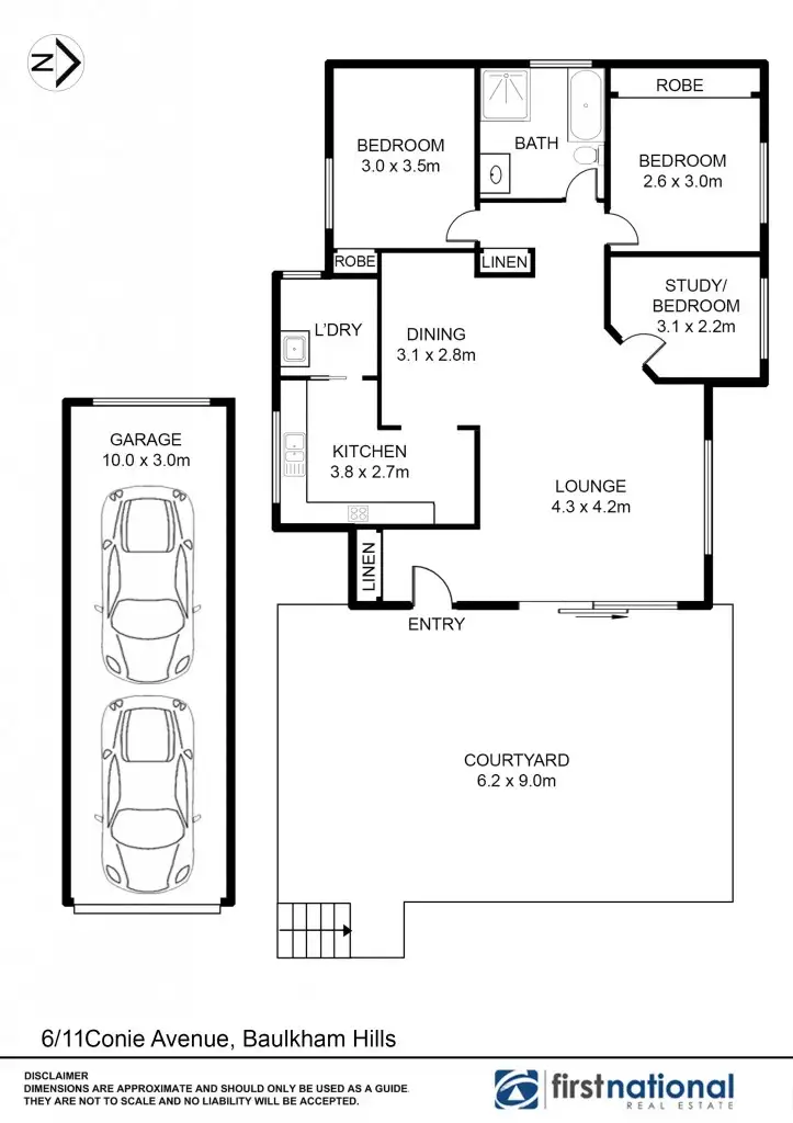 Floorplan of Homely villa listing, 6/11 Conie Ave, Baulkham Hills NSW 2153