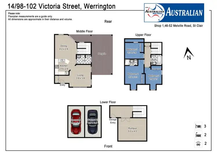 Floorplan of Homely townhouse listing, 14/98-102 Victoria Street, Werrington NSW 2747