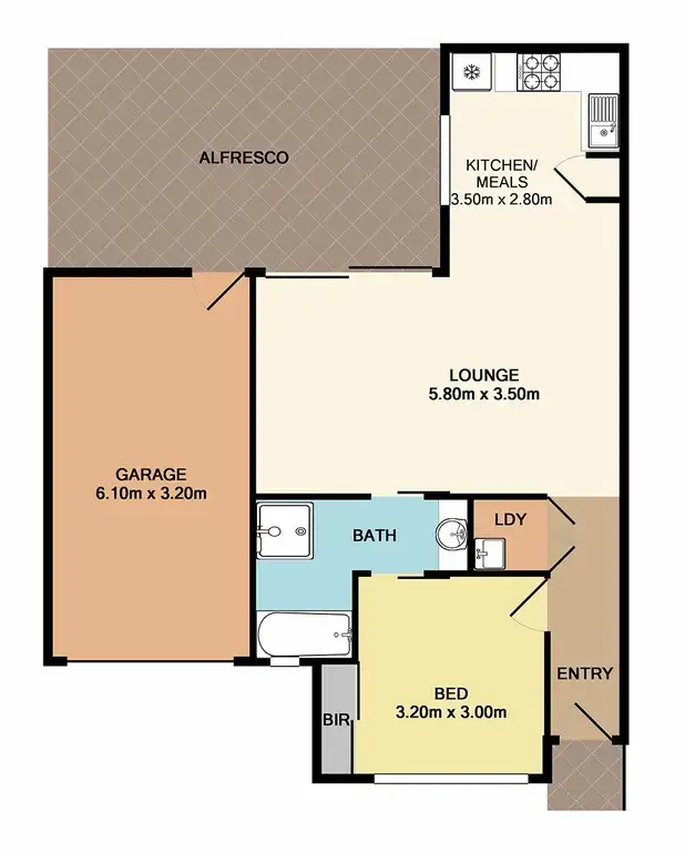 Floorplan of Homely unit listing, 3/33 Ashley Street, Reservoir VIC 3073