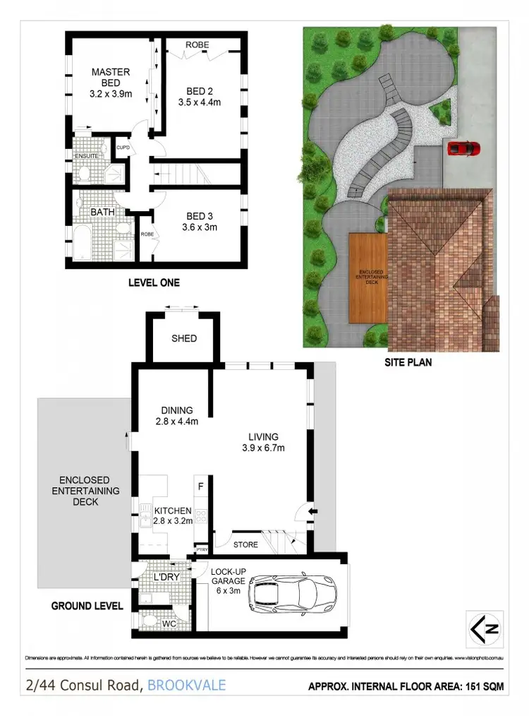 Floorplan of Homely townhouse listing, 2/44 Consul Road, Brookvale NSW 2100