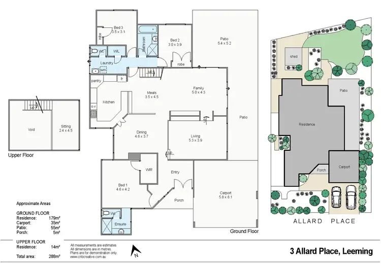 Floorplan of Homely house listing, 3 Allard Place, Leeming WA 6149