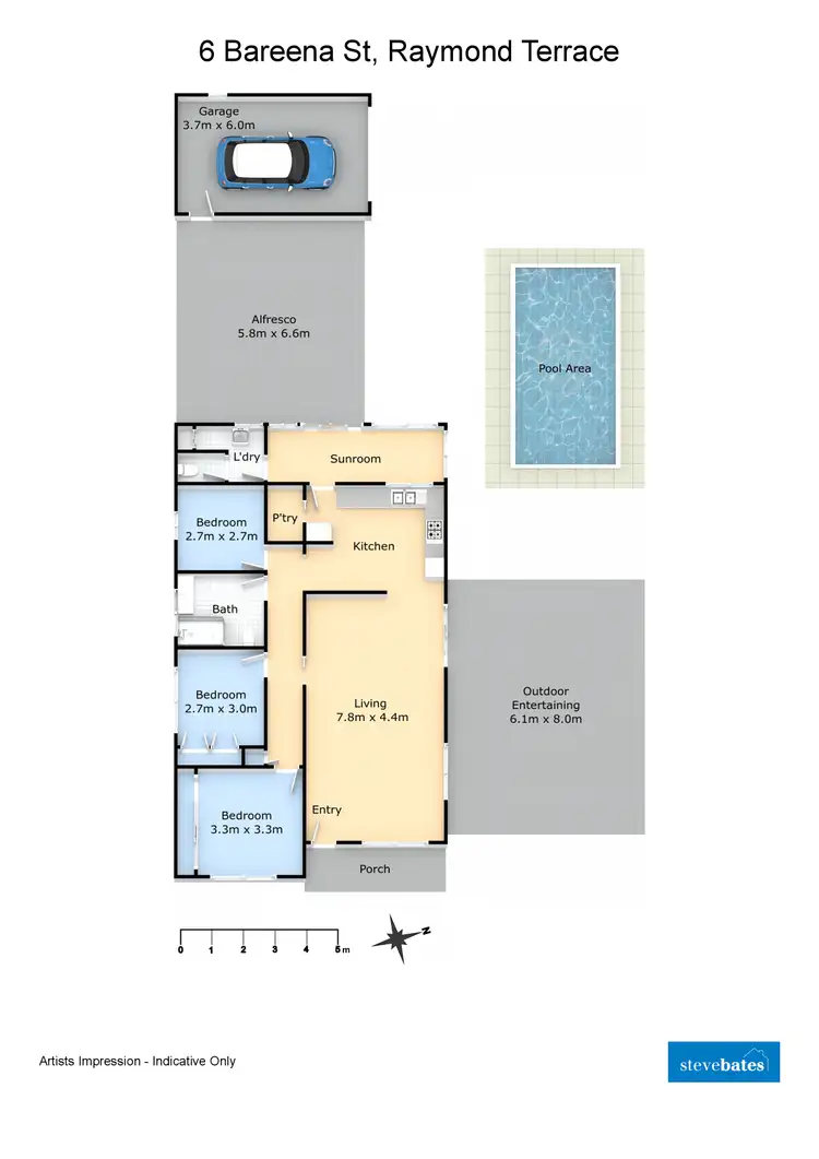 Floorplan of Homely house listing, 6 Bareena Street, Raymond Terrace NSW 2324