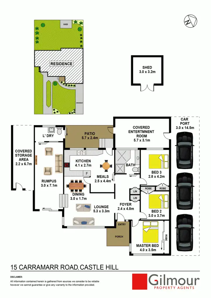 Floorplan of Homely house listing, 15 Carramarr Road, Castle Hill NSW 2154