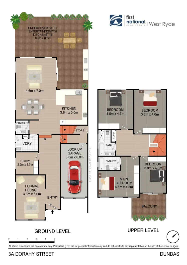 Floorplan of Homely semi-detached listing, 3A Dorahy Street, Dundas NSW 2117