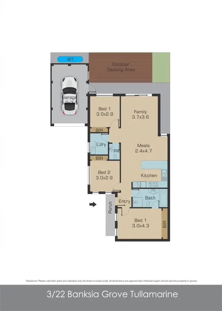 Floorplan of Homely unit listing, 3/22 Banksia Grove, Tullamarine VIC 3043
