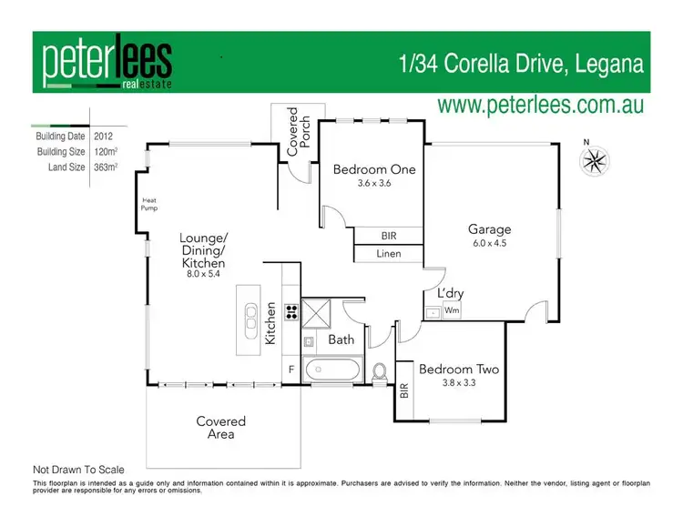 Floorplan of Homely unit listing, 1/34 Corella Drive, Legana TAS 7277