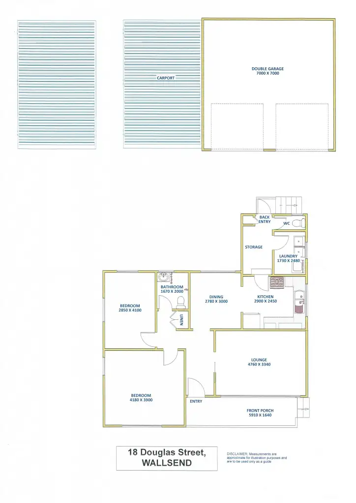 Floorplan of Homely house listing, 18 Douglas Street, Wallsend NSW 2287