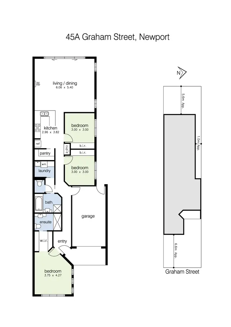 Floorplan of Homely house listing, 45A Graham Street, Newport VIC 3015