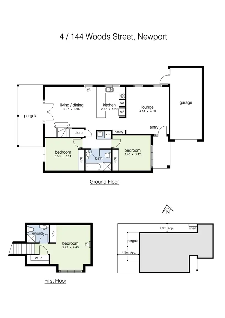 Floorplan of Homely townhouse listing, 4/144 Woods Street, Newport VIC 3015
