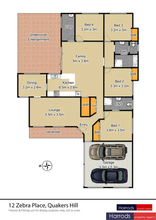 Floorplan of Homely house listing, 12 Zebra Place, Quakers Hill NSW 2763