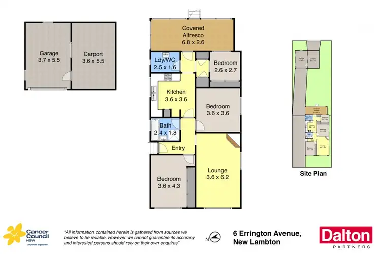 Floorplan of Homely house listing, 6 Errington Avenue, New Lambton NSW 2305