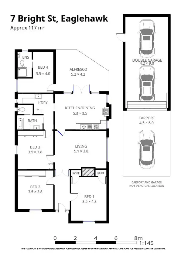 Floorplan of Homely house listing, 7 Bright Street, Eaglehawk VIC 3556
