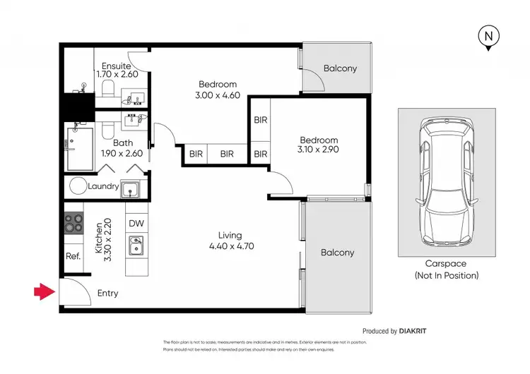 Floorplan of Homely apartment listing, 305/71 Abinger Street, Richmond VIC 3121