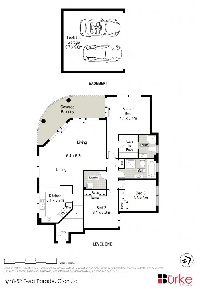 Floorplan of Homely unit listing, 6/48-52 Ewos Parade, Cronulla NSW 2230