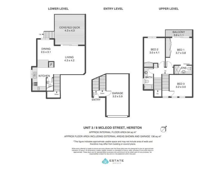 Floorplan of Homely townhouse listing, 3/8 Mcleod St, Herston QLD 4006