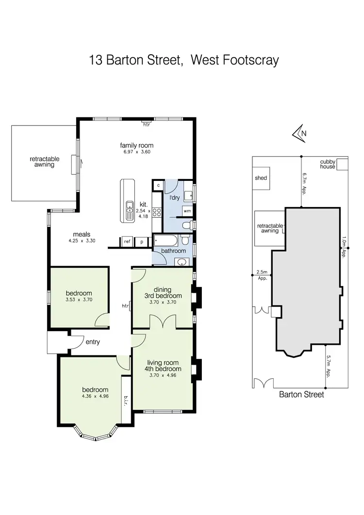 Floorplan of Homely house listing, 13 Barton Street, West Footscray VIC 3012
