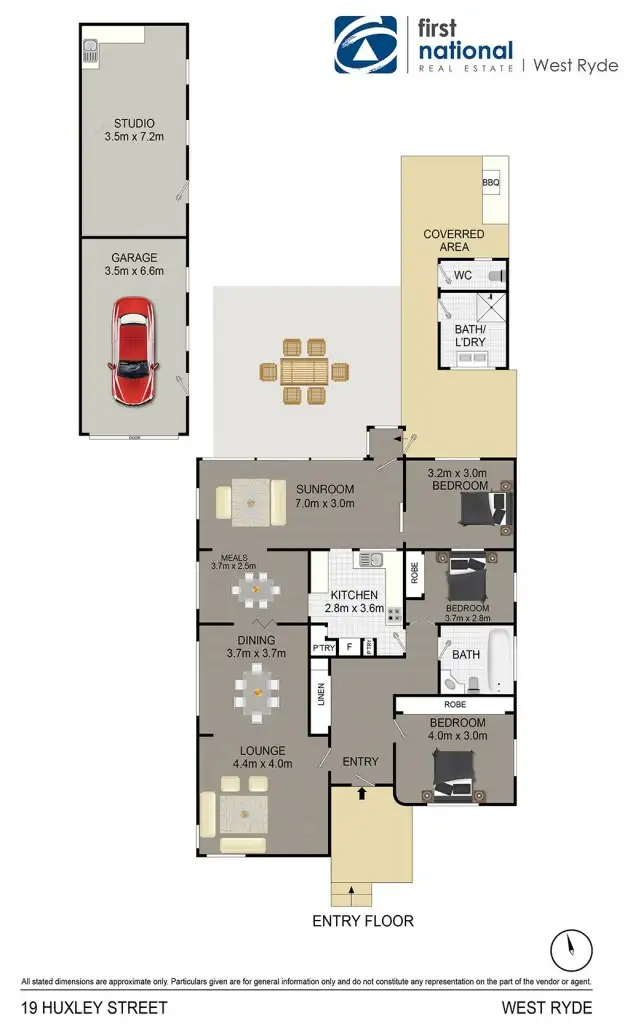 Floorplan of Homely house listing, 19 Huxley Street, West Ryde NSW 2114