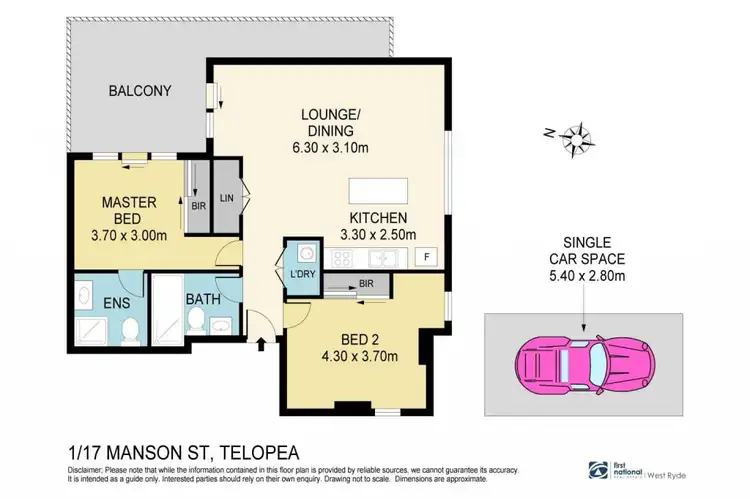 Floorplan of Homely apartment listing, 1/17 Manson Street, Telopea NSW 2117