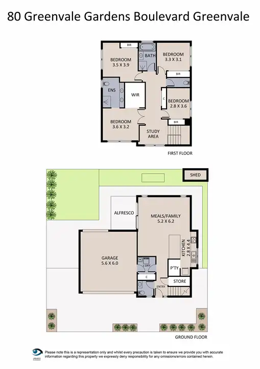 Floorplan of Homely house listing, 80 Greenvale Gardens Boulevard, Greenvale VIC 3059