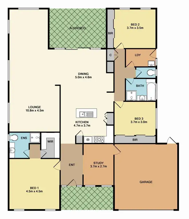 Floorplan of Homely house listing, 2 Ovens Circuit, Whittlesea VIC 3757