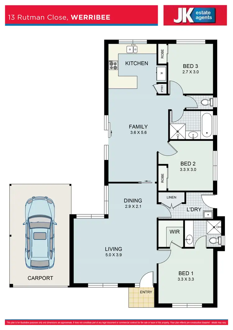 Floorplan of Homely house listing, 13 Rutman Close, Werribee VIC 3030