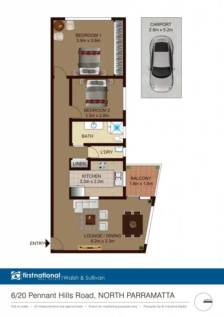 Floorplan of Homely apartment listing, 6/20 Pennant Hills Road, North Parramatta NSW 2151
