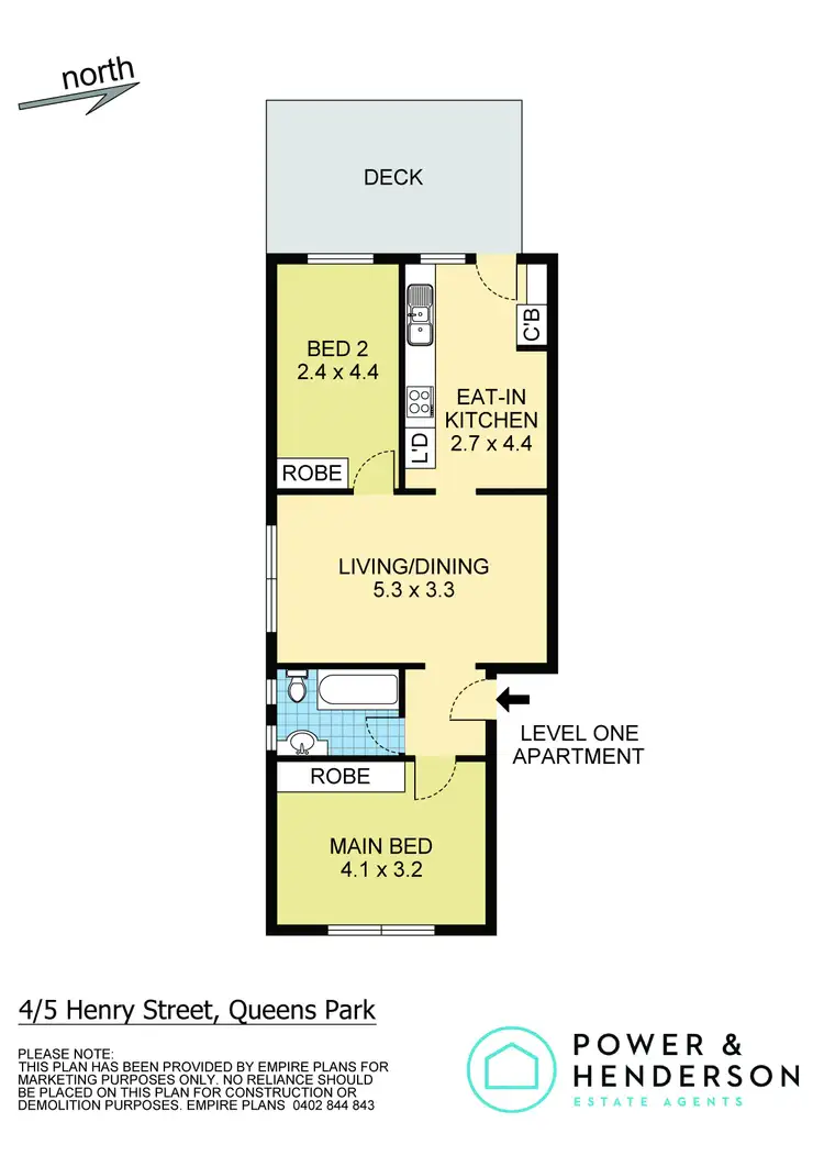Floorplan of Homely unit listing, 4/5 Henry Street, Queens Park NSW 2022