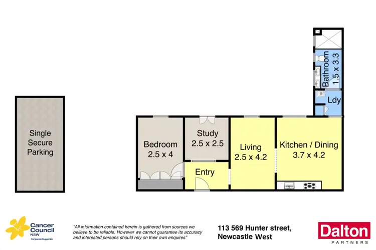 Floorplan of Homely apartment listing, 113/569 Hunter Street, Newcastle West NSW 2302