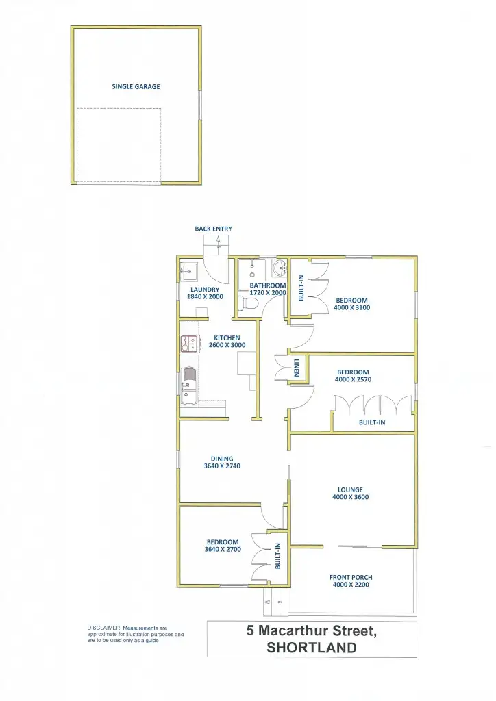 Floorplan of Homely house listing, 5 Macarthur Street, Shortland NSW 2307
