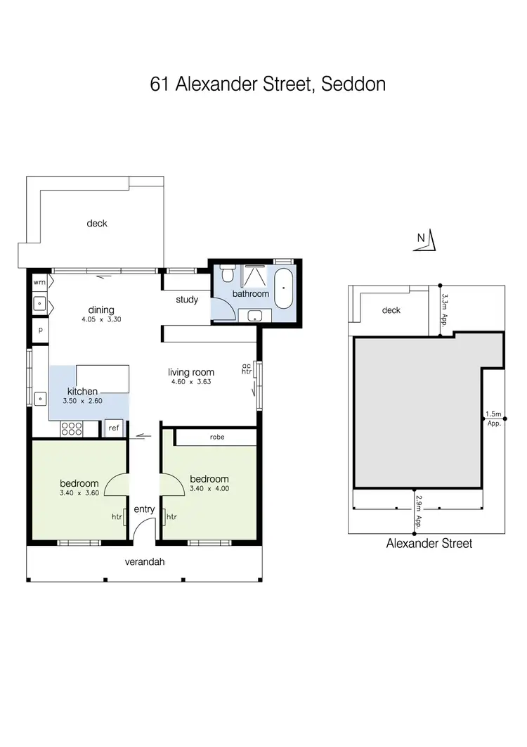 Floorplan of Homely house listing, 61 Alexander Street, Seddon VIC 3011