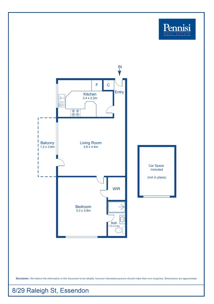 Floorplan of Homely unit listing, 8/29 Raleigh Street, Essendon VIC 3040