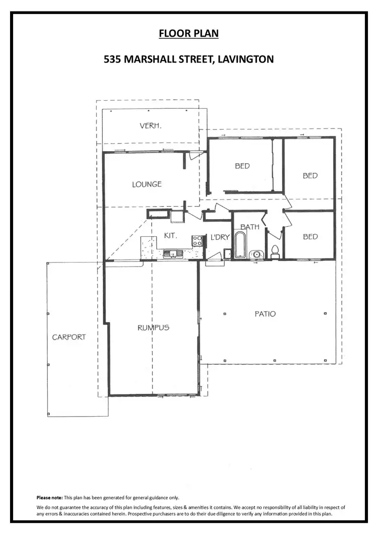 Floorplan of Homely house listing, 535 Marshall Street, Lavington NSW 2641