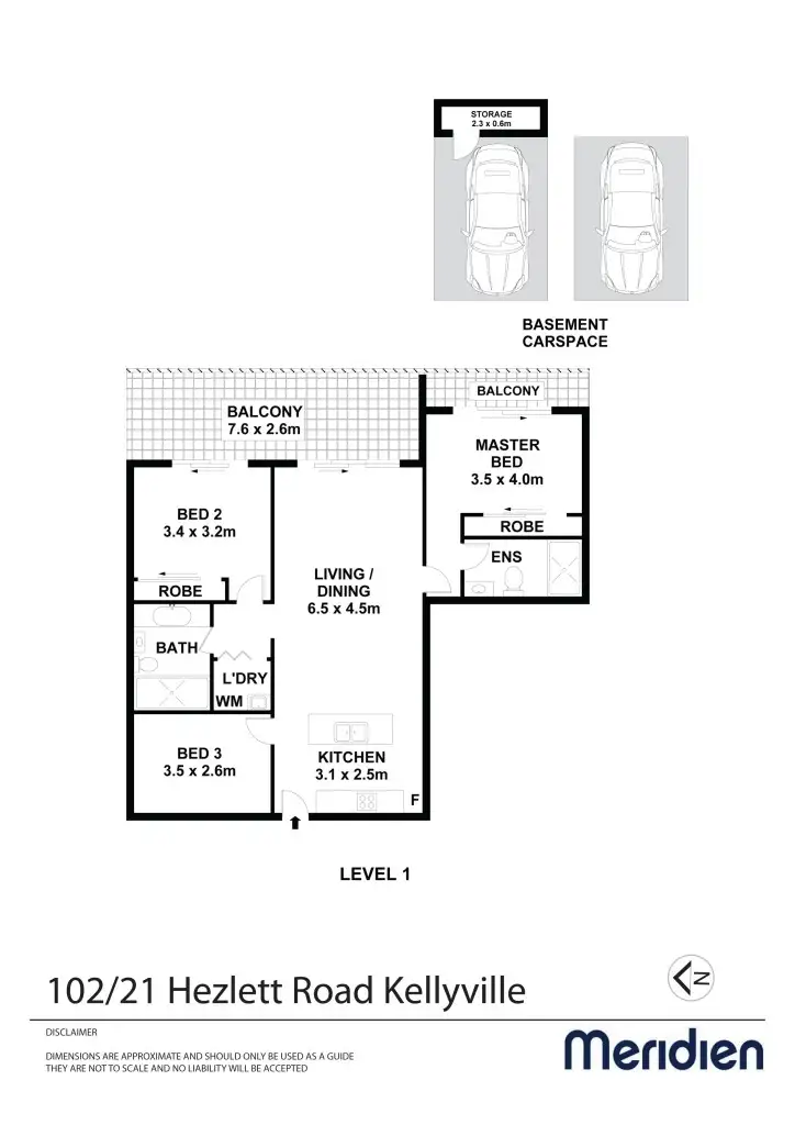 Floorplan of Homely apartment listing, 102/21 Hezlett Road, Kellyville NSW 2155