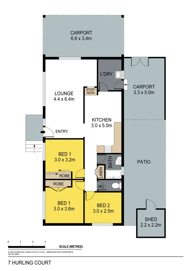Floorplan of Homely house listing, 7 Hurling Court, Kangaroo Flat VIC 3555