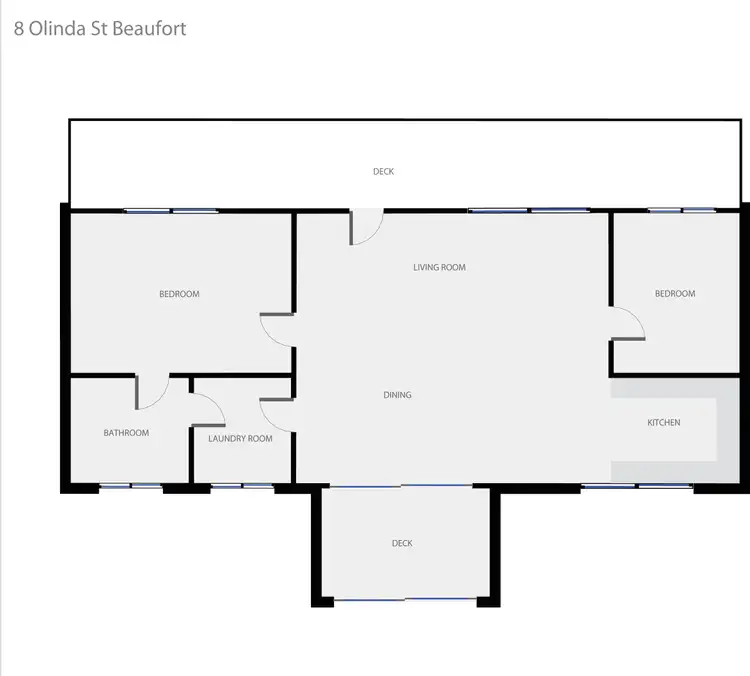 Floorplan of Homely house listing, 8 Olinda Street, Beaufort VIC 3373