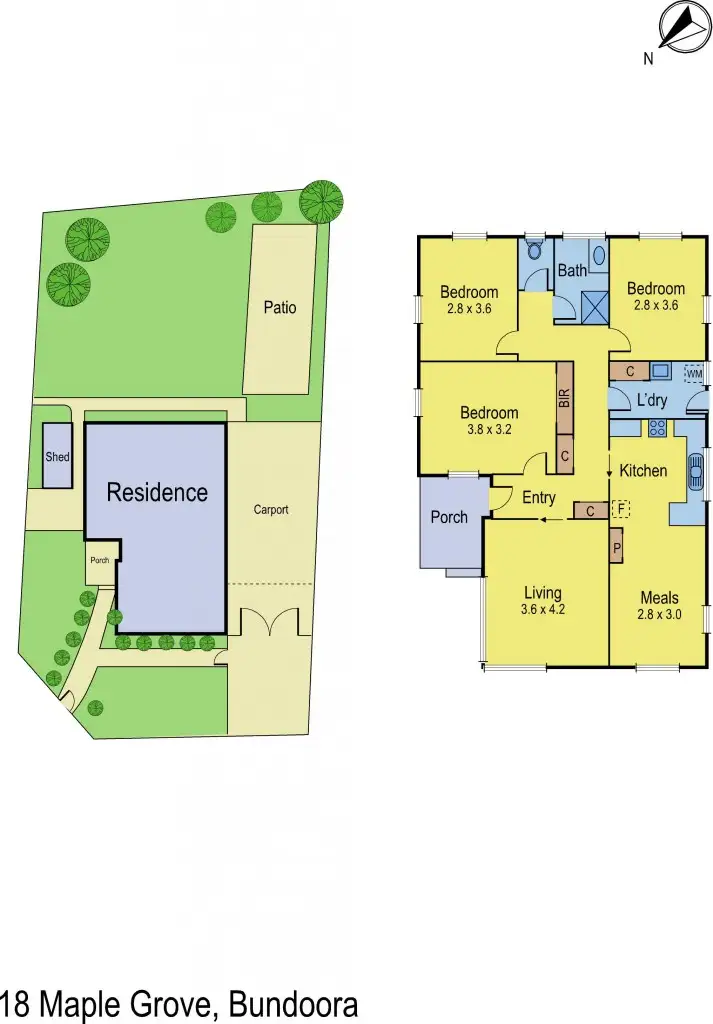 Floorplan of Homely house listing, 18 Maple Grove, Bundoora VIC 3083