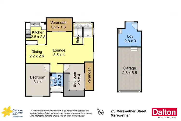 Floorplan of Homely unit listing, 2/5 Merewether Street, Merewether NSW 2291