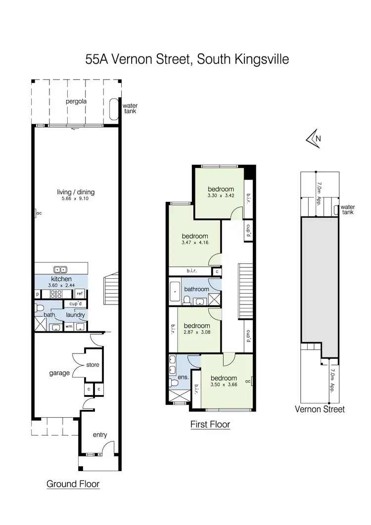 Floorplan of Homely house listing, 55A Vernon Street, South Kingsville VIC 3015