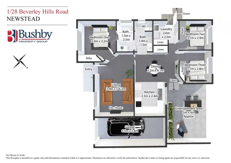 Floorplan of Homely unit listing, 1/28 Beverley Hills Road, Newstead TAS 7250