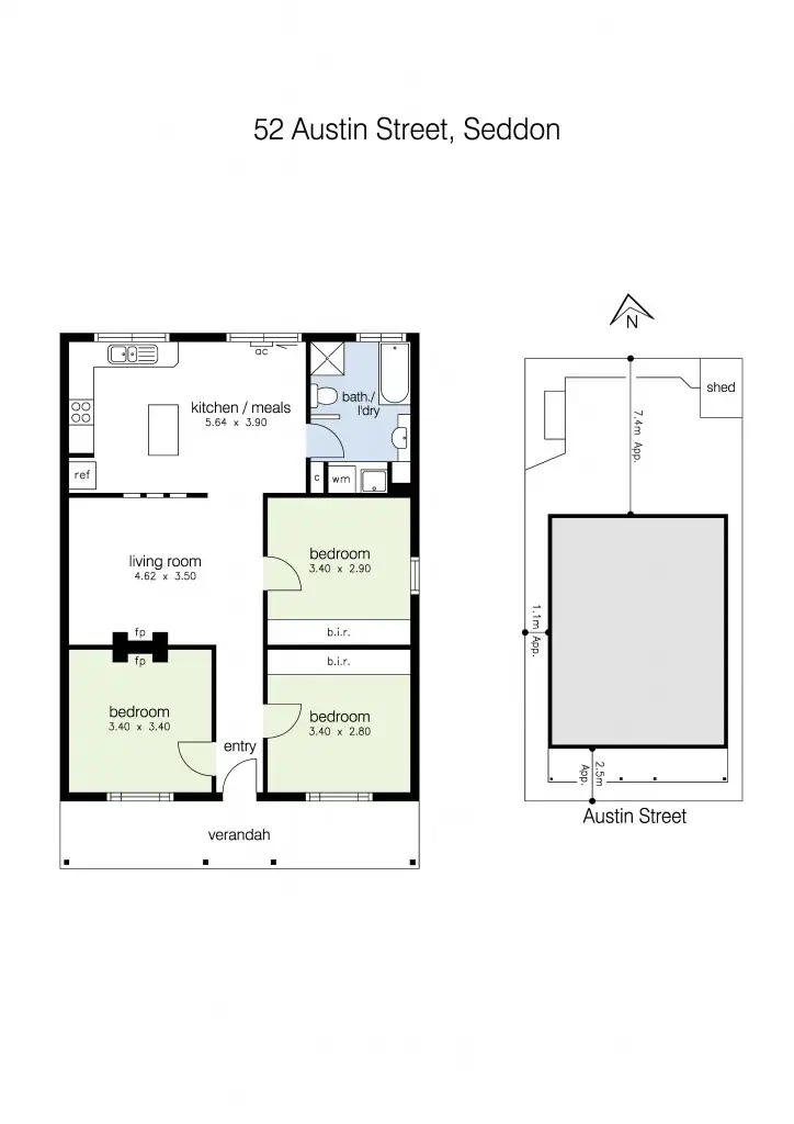 Floorplan of Homely house listing, 52 Austin Street, Seddon VIC 3011