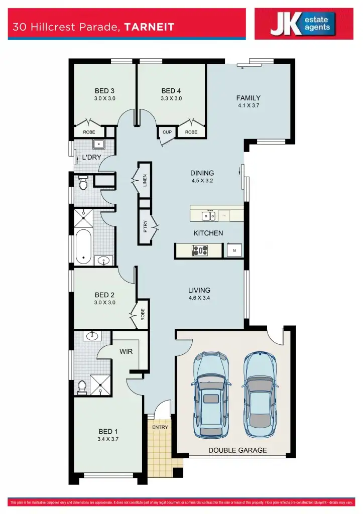 Floorplan of Homely house listing, 30 Hillcrest Parade, Tarneit VIC 3029