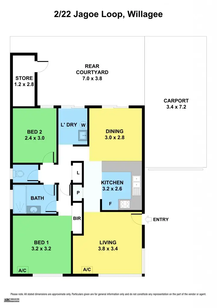 Floorplan of Homely villa listing, 2/22 Jagoe Loop, Willagee WA 6156