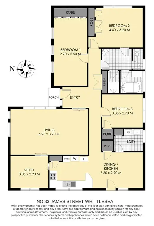 Floorplan of Homely house listing, 33 James Street, Whittlesea VIC 3757