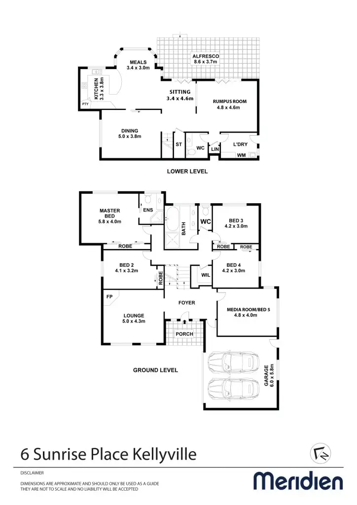 Floorplan of Homely house listing, 6 Sunrise Place, Kellyville NSW 2155