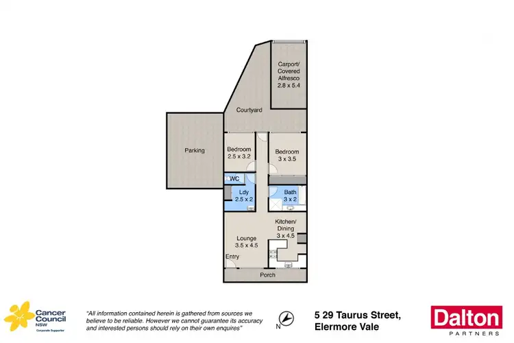 Floorplan of Homely villa listing, 5/29 Taurus Street, Elermore Vale NSW 2287