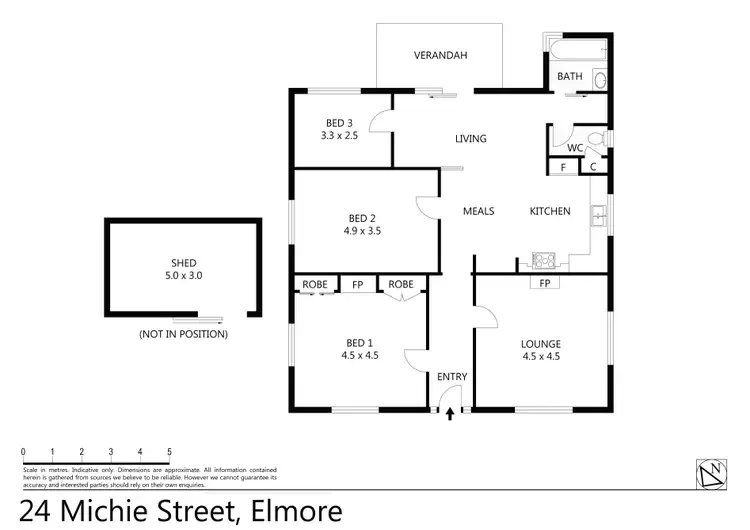 Floorplan of Homely house listing, 24 Michie Street, Elmore VIC 3558