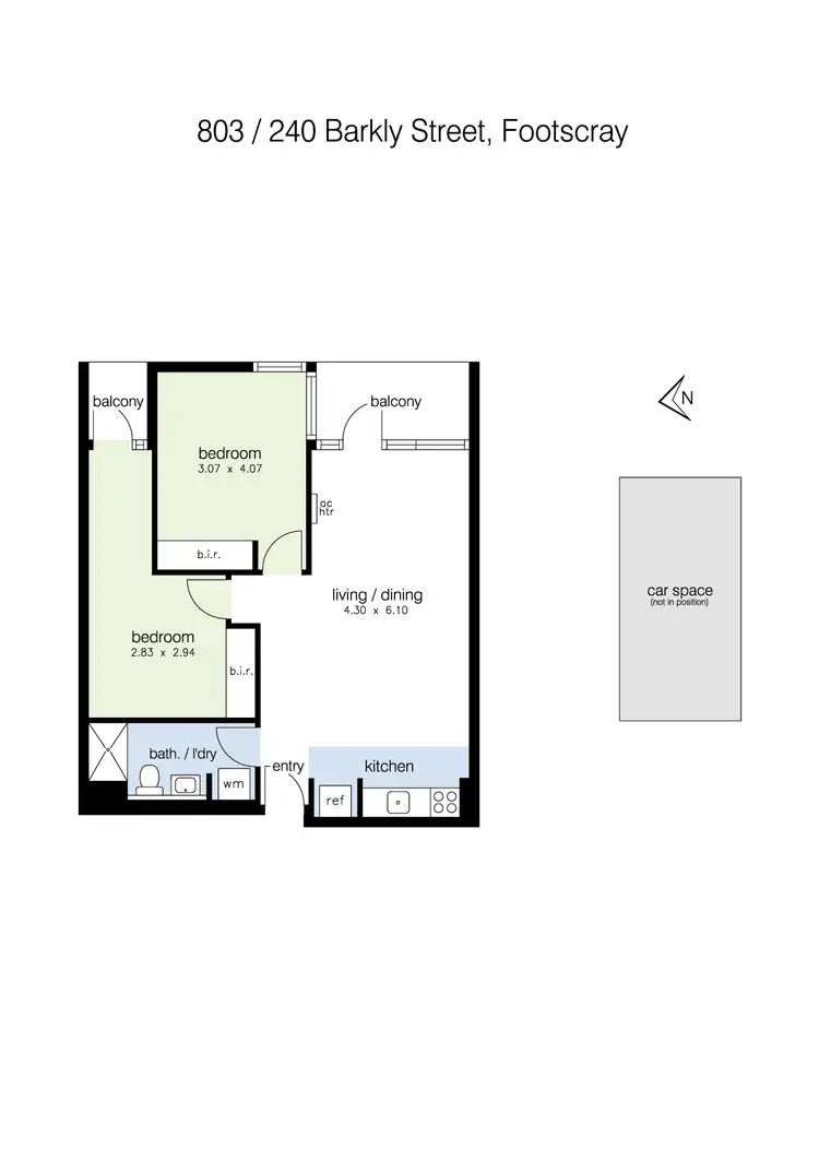 Floorplan of Homely apartment listing, 803/240 Barkly Street, Footscray VIC 3011